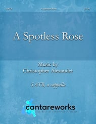 A Spotless Rose SATB choral sheet music cover Thumbnail